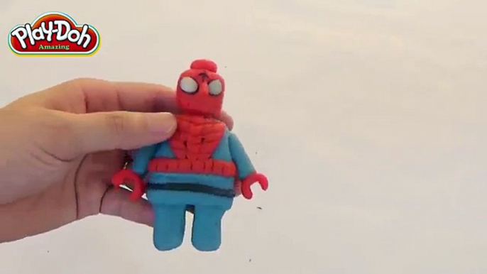 El hombre araña Gigante Huevo Sorpresa de Spiderman en la Vida Real Play Doh Huevos de Lego Minecraft Hulk Juras