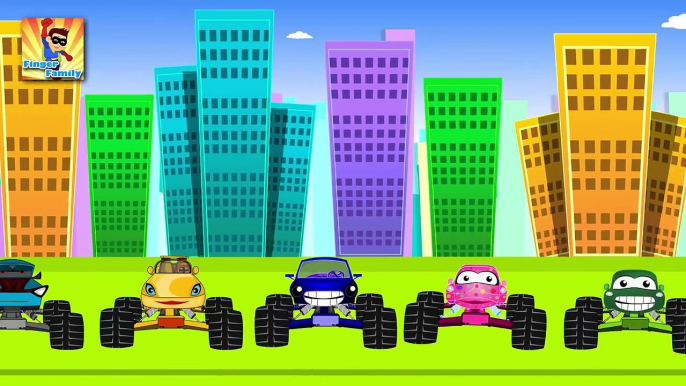 Finger Family Monster Trucks Cartoons | Fire Truck, Ambulance & Police Cars in Children Rh