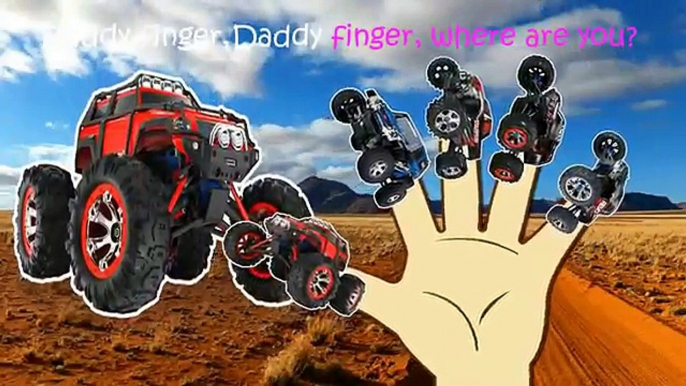 Mega Gummy Bear Crying Crashed with Monster Truck! Finger Family Nursery Rhymes for Kids