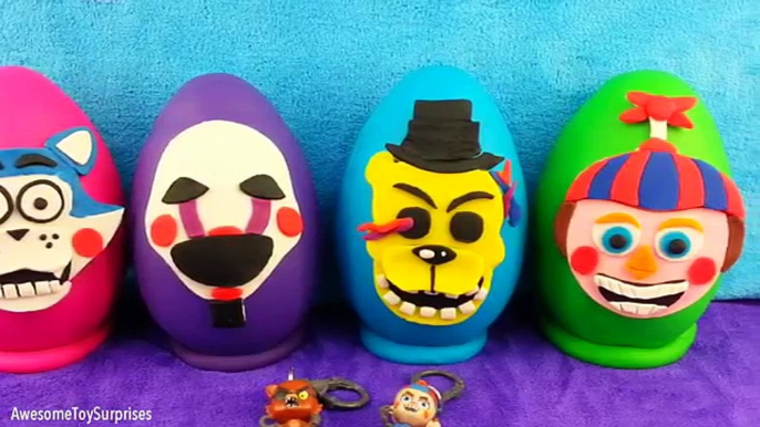 Five Nights at Freddys Playdoh Surprise Eggs FNAF Toy Surprises Series with Candy the Cat