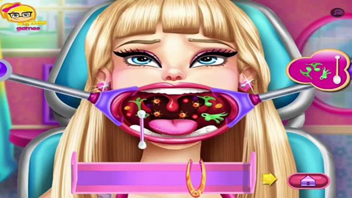 Elsa and Barbie Throat Doctor Surgery | Princess Barbie Baby Girl Games | Best Games Onlin