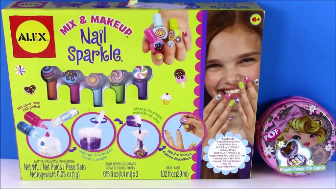 DIY Sparkle Nail Polish Set! Make Your Own Nail Polish Colors! Lipstick Case! Crafty FUN [