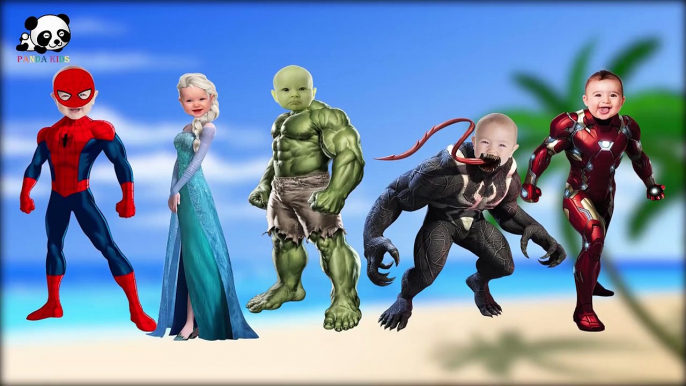 Spiderman Frozen Elsa HULK Ironman Venom Finger Family Songs - Daddy Finger Family Nursery