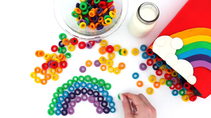 Learn Colors of the Rainbow with Play Doh Froot Loops RainbowLearning