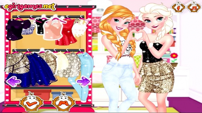 Anna And Elsa Girls Night Out - Frozen Sisters Dress Up Game For Girls