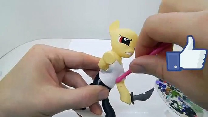 YANDERE CHAN My Little Pony custom from play doh. MLP craft using play doh and acrylic painting HD