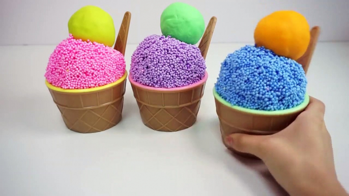 Learn Colors Clay Foam Ice Cream Cups Surprise Toys Minions Spiderman Hello Kitty Toys Story-E