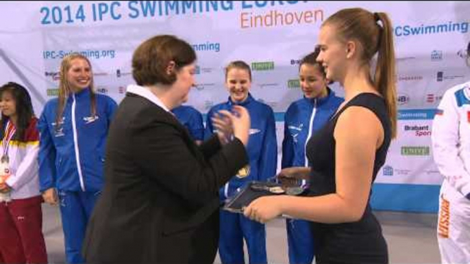 Women's 4x100m freestyle relay 34points | Victory Ceremony | 2014 IPC Swimming European Champs