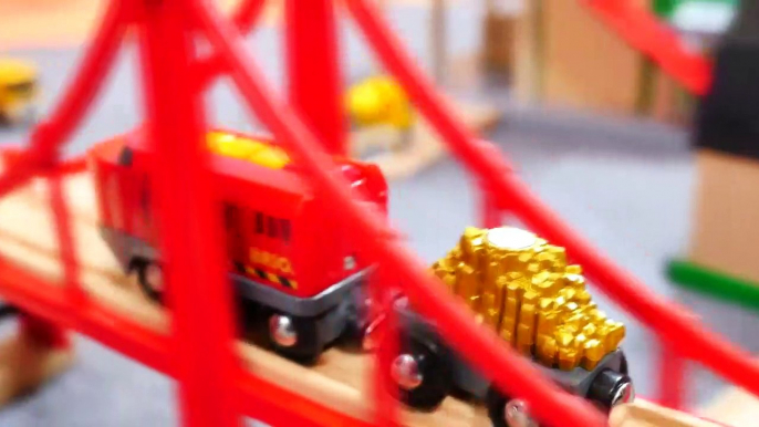 Toys Demo - BRIO Cars & Trains - BARRIER RULES! Toy Railway Trains & Trucks Videos for Kids-0