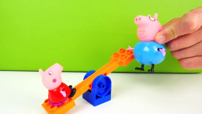 Peppa Pig - PURPLE SAND! Toy Trucks & Tractors LEGO House Play Doh Toys for Kids. Videos for kids-lXf