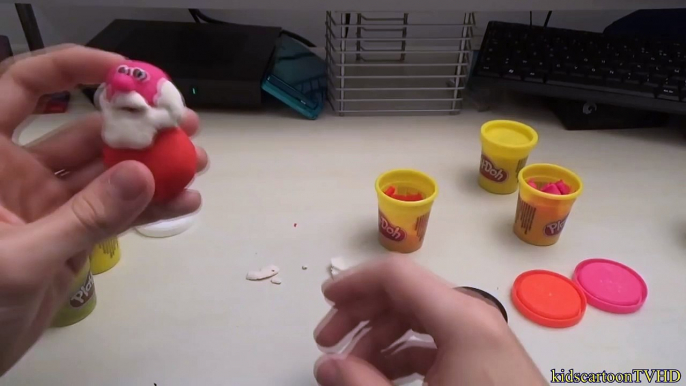 Play Doh Christmas Santa Claus Rudolph the rednosed reeindeer Frosty the Snowman Tutorial