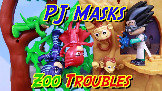 PJ Masks IRL Romeo Steals Gekko Catboy and Owlette Mask to Gain Superhero Superpowers In R