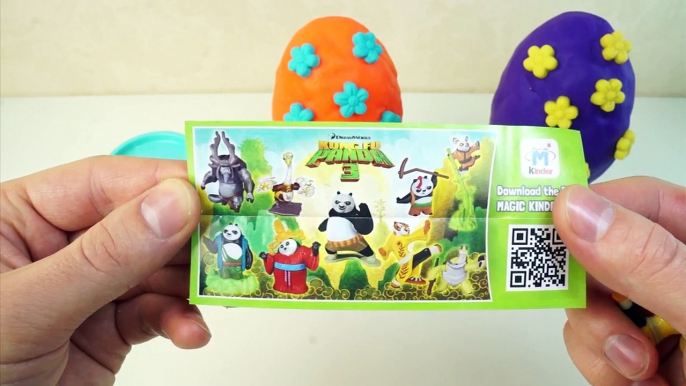 Kung Fu Panda 3 Playdoh Surprise Eggs Learn Colors Ice Cream Cups Dippin Dots Toy Surprise