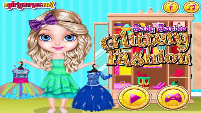 ❀ Baby Barbie Glittery Fashion Makeup Game / Baby Barbie Makeover Dress Up Games for Girls