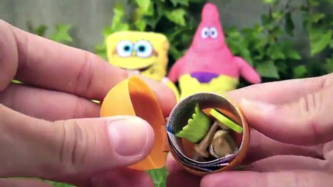 SpongeBob SquarePants KINDER JOY Surprise Eggs | Pretend Cooking Kinder Eggs with SpongeBo