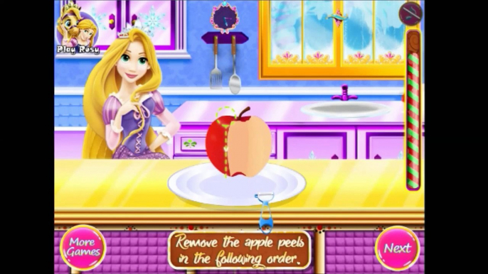 Rapunzel Apple Pie Recipe-Disney Princess Rapunzel Cooking Apple Pie Best Game For Girls