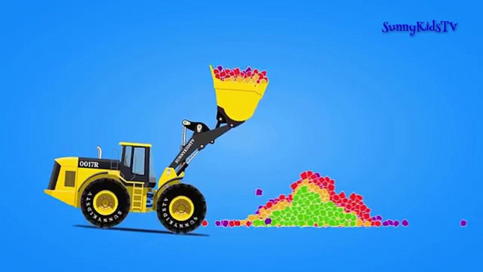 Cars Wheel Loader Cartoons for Children Surprise Eggs Learn Vegetables new HD!