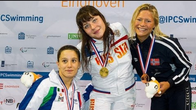 Women's 200m individual medley SM7 | Victory Ceremony | 2014 IPC Swimming European Championships