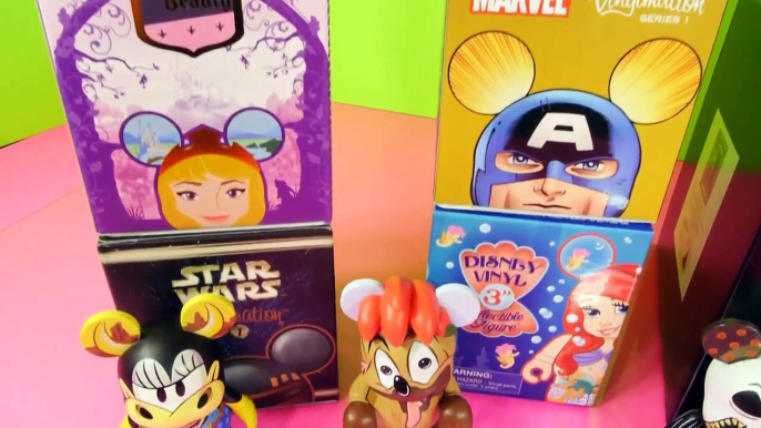 Disney Vinylmations Super Unboxing Videos Sleeping Beauty Mickey Mouse Marvel Star Wars DC