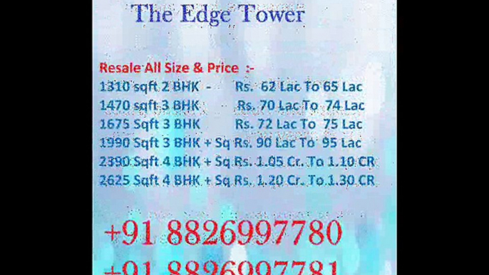 Ramprastha City The Edge Tower 2 BHK Flat all Inc. 60 Lac only sector 37D Gurgaon 8826997781