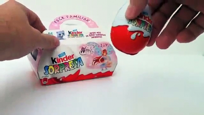 Kinder Surprise Eggs Unboxing Winx club gift toy pack 6 familiar Part 6 of 6