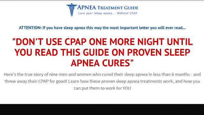 Cure Your Sleep Apnea Without CPAP ebook +6 Interviews +Insomnia ebook