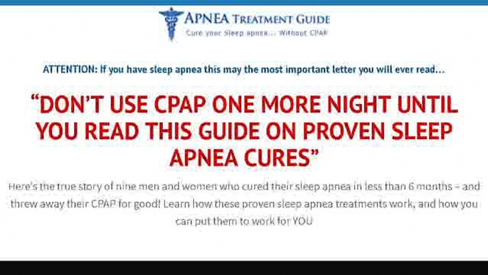 Cure Sleep Apnea Without Cpap