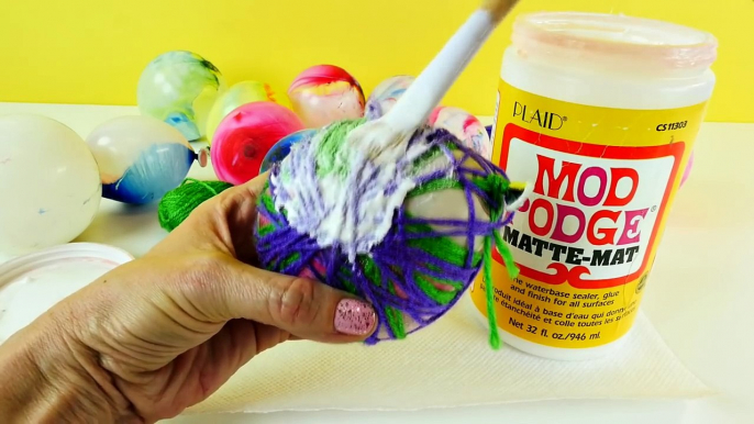 How To Make Yarn Balloon Surprise Eggs DIY Toy Eggs Frozen Little Mermaid Barbie Shopkins