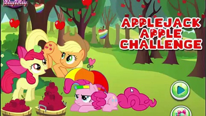 MLP My Little Pony Friendship is Magic Applejack Apple Challenge Funny Game For Little Kid