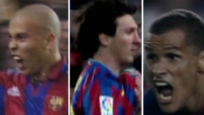 Barça relembra pinturas de Ronaldo, Rivaldo e Messi contra o Valencia