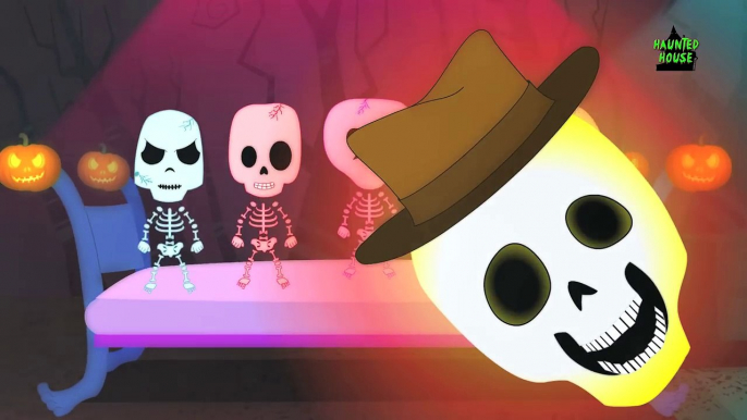 five little skeletons | scary nursery rhymes for kids | halloween songs