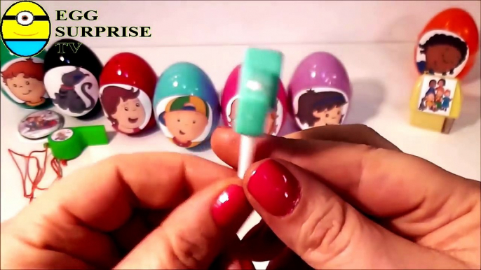 Caillou surprise eggs  8 surprise eggs Caillou toys for kids  colours surprise eggs kids wtih toy-t9tSzIC8aZs