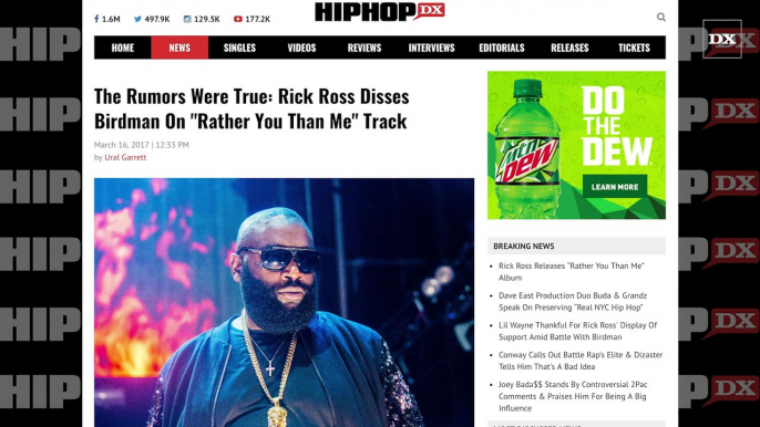 Rick Ross Disses Birdman & Lil Wayne Appreciates The Gesture