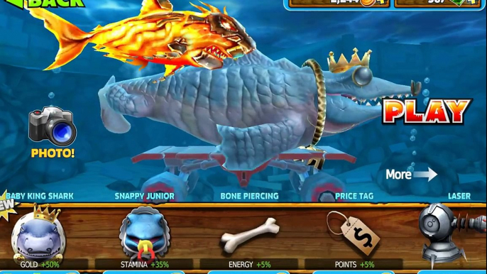 Hungry Shark Evolution - BABY KING SHARK Mr. Snappy VS Giant CRAB!