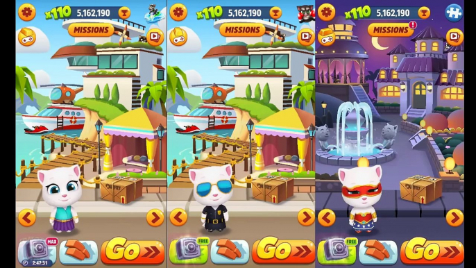 Talking Tom Gold Run - Talking Angela Vs Neon Angela Vs Agent Angela Vs Super Angela