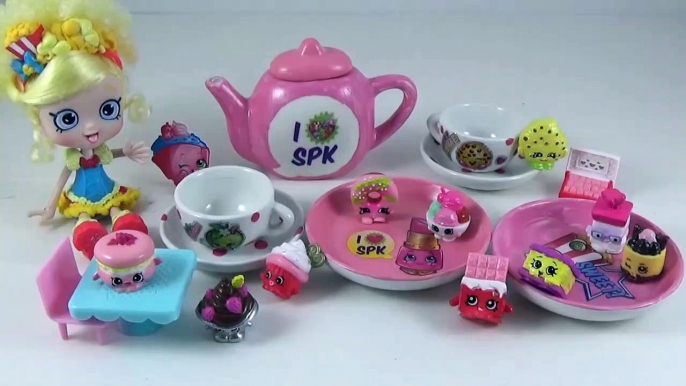 Shopkins DIY Tea Set! Shopkins Surprise Egg, Shopkins Qube, Kids Craft Toy Video Paint Shopkins-HqmkrT