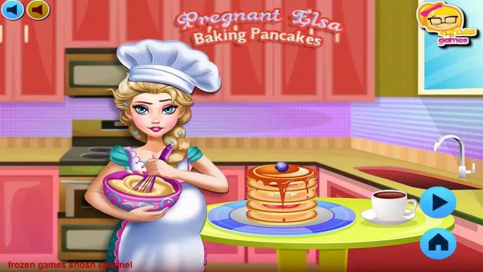 Pregnant Elsa Baking Pancakes - Elsa Cooking Games - Cooking Pancakes Games for Kids