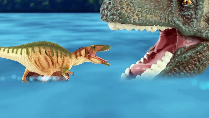 #26 공룡싸움 모사사우루스 VS 공룡가족 (Mosasaurus vs dino family) kids education, Collecta figure-9