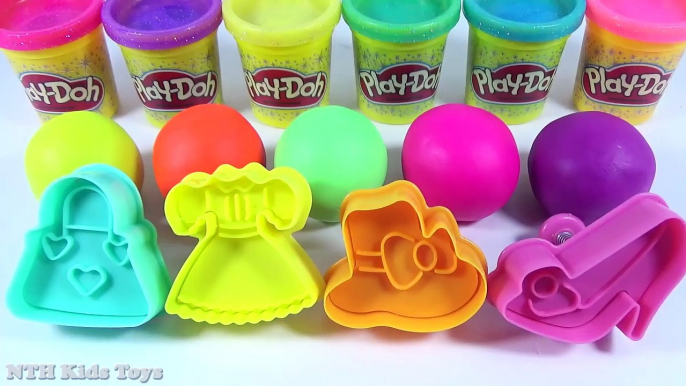 Learn Colors with Play doh Balls - Play dough With Fashion Molds Fun Creative for kids