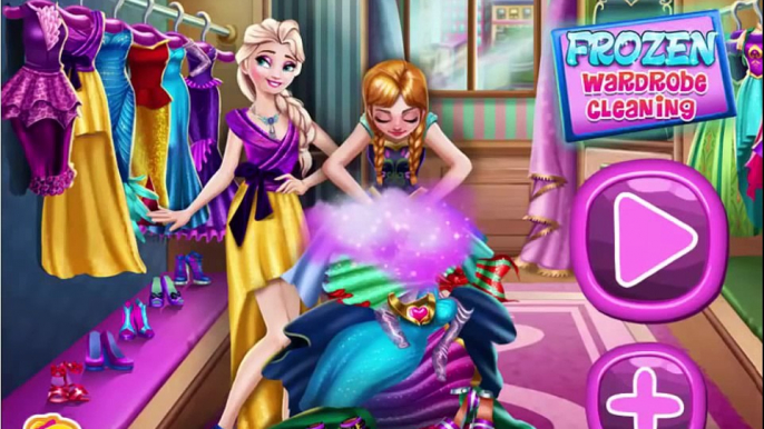 Princess Elsa and Anna Wardrobe Cleaning - Disney Frozen Princess Dress Up Games For Girls