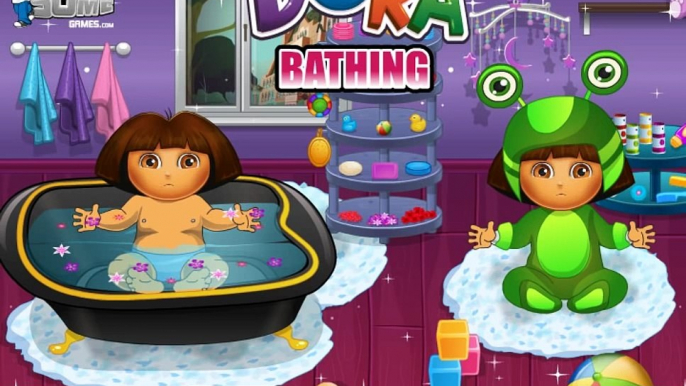 Cute Dora Baby Bathing Game - dora the explorer - online baby games | ♥ irisgamestv