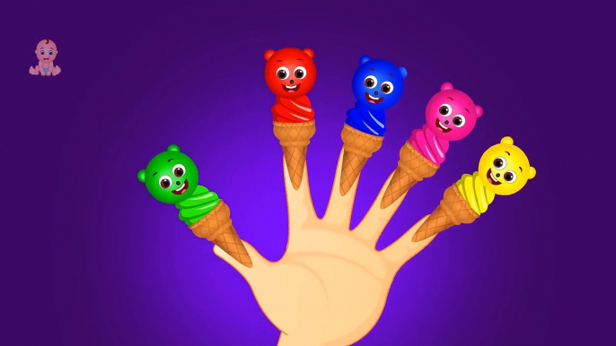 Mega Gummy bear Brushing his teeth finger family Rhyme for Kids | Gummy bear Ice cream Fun