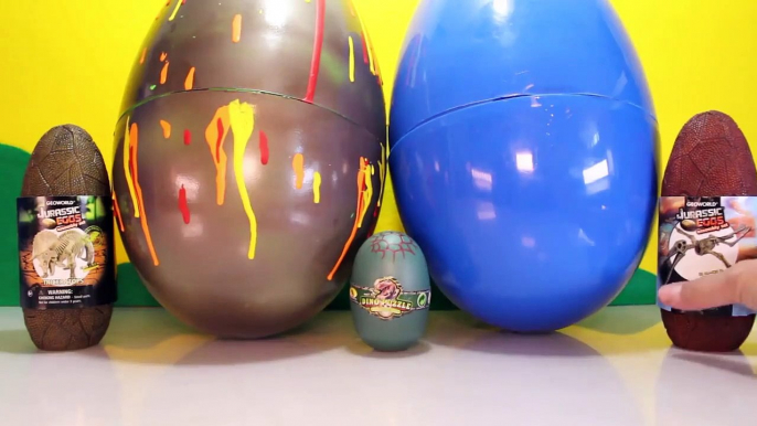 Giant DINOSAUR EGGS Surprise Toy Dinosaurs Jurassic World Toys, Volcano Egg, Dino Dig Videos-2HA_