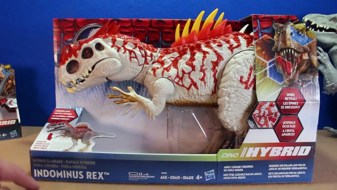 Jurassic World INDOMINUS REX Toy Dinosaurs Hybrid Rampage & Armor I-REX Dinosaur Toys Review-D8bmp9