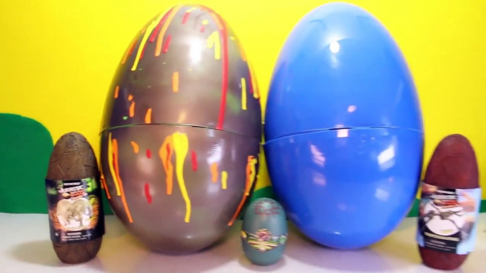 Giant DINOSAUR EGGS Surprise Toy Dinosaurs Jurassic World Toys, Volcano Egg, Dino Dig Videos-2HA