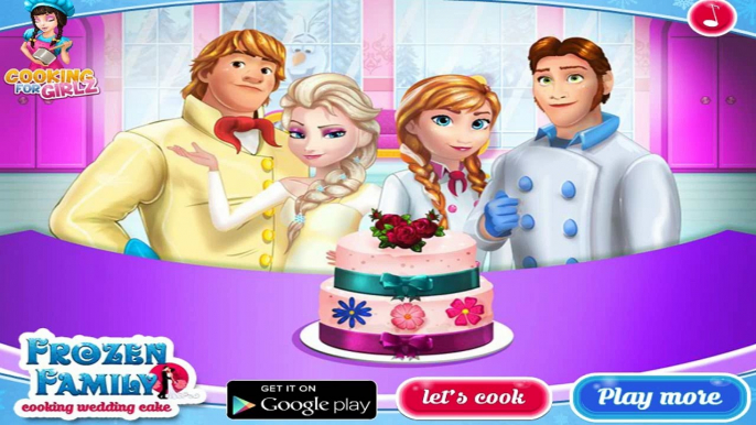 Frozen Family Cooking Wedding Cake - Frozen Wedding Cake Cooking Game