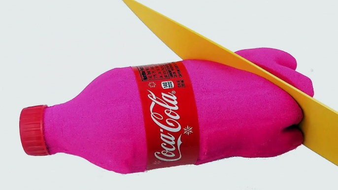 DIY Colors Kinetic Sand Videos Coca Cola Bottle Shape Coke ToyBoxMagic-Cbn