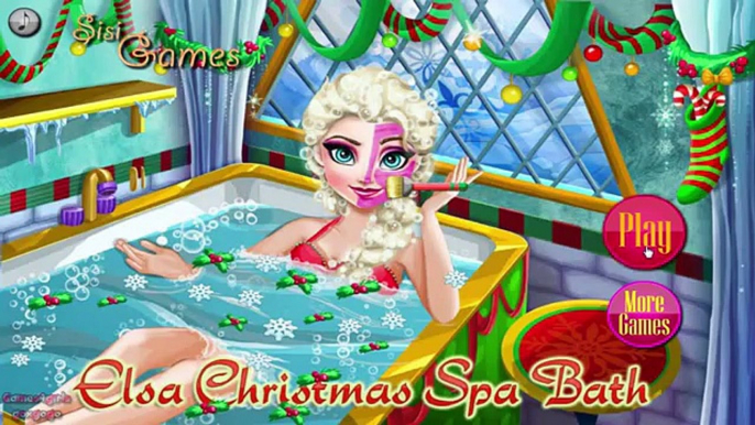 Elsa Christmas Spa Bath - Frozen Elsa Games - Christmas Games Video