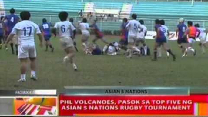 BT: PHL Volcanoes, pasok sa top   five ng Asian 5 Nations Rubgy   Tournament