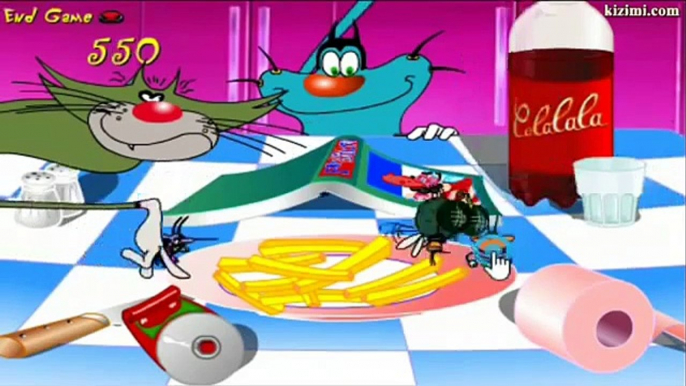 ตลก, การ์ตูน Oggy Fries Oggy Cartoon Oggy And Cockroaches Games เกม ogg